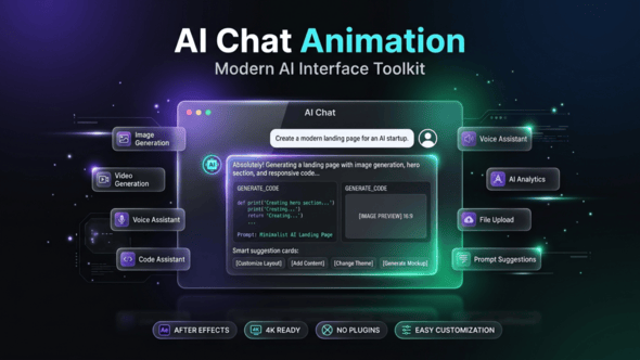 Videohive AI Chat Animation 64191931 12 مسودة تلقائية