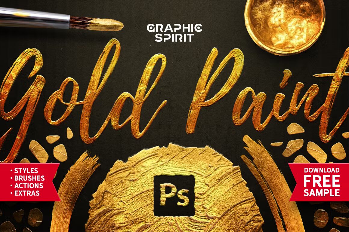 تحميل حزمة Gold Paint Effect Photoshop Toolkit كاملة مجاناً 10 تحميل حزمة Gold Paint Effect Photoshop Toolkit كاملة مجاناً