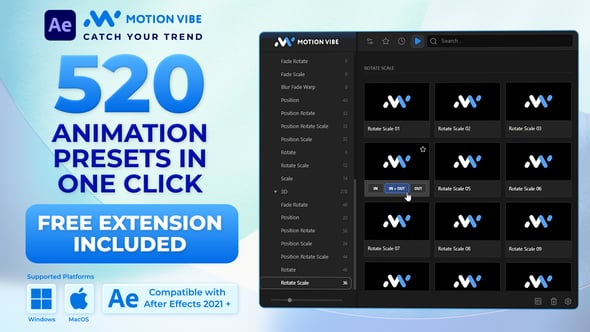 Videohive - Motion Presets Pack | Free Extension for After Effects Included - 64586468 9 Videohive - Motion Presets Pack | Free Extension for After Effects Included - 64586468