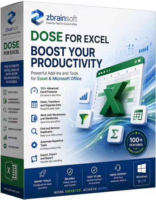 Zbrainsoft Dose for Excel 3.6.7 Multilingual: الدليل الشامل لأداة تسريع العمل في إكسل 14 مسودة تلقائية