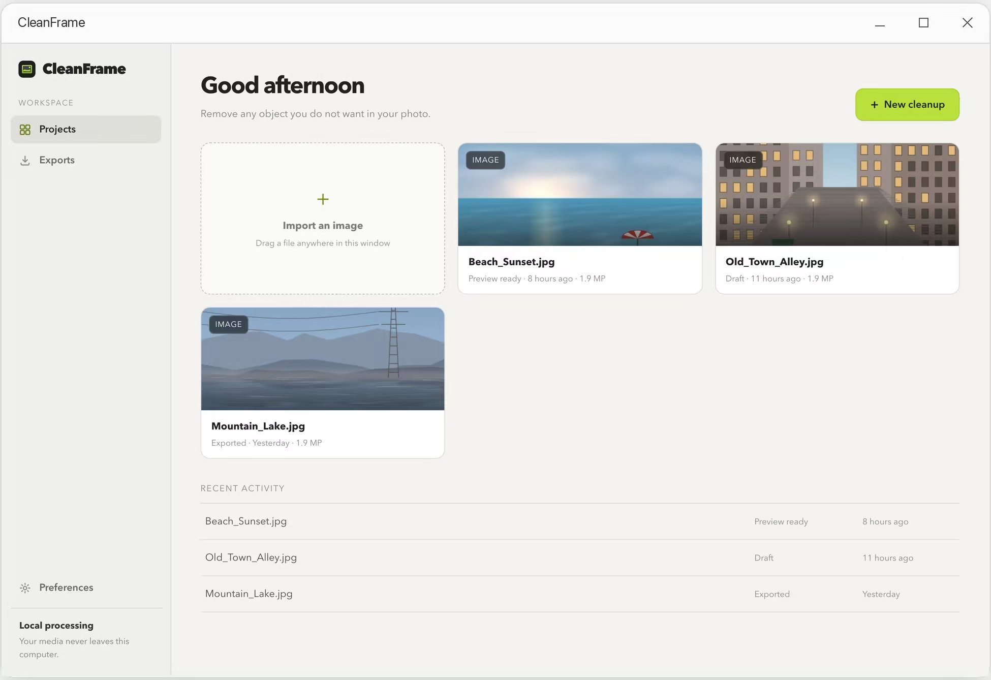 CleanFrame 1.1.0