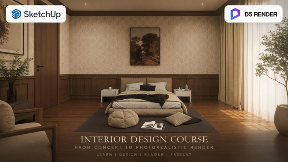 Neoclassical Interior Workshop: SketchUp & D5 Render