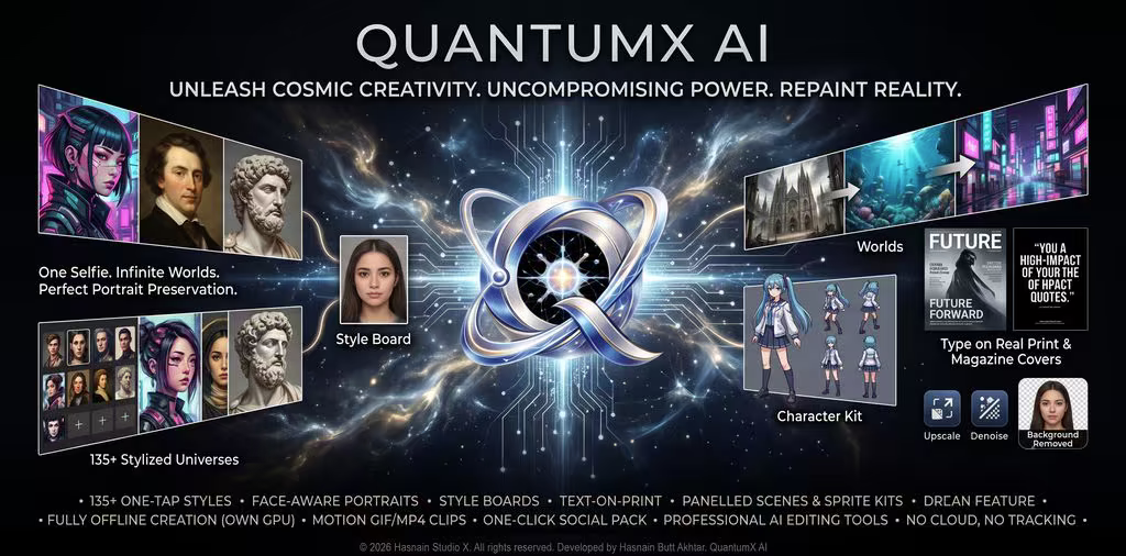 QuantumX AI 1.0.1 – أداة ذكاء اصطناعي متقدمة للمصممين وصناع المحتوى 20 QuantumX AI 1.0.1 – أداة ذكاء اصطناعي متقدمة للمصممين وصناع المحتوى