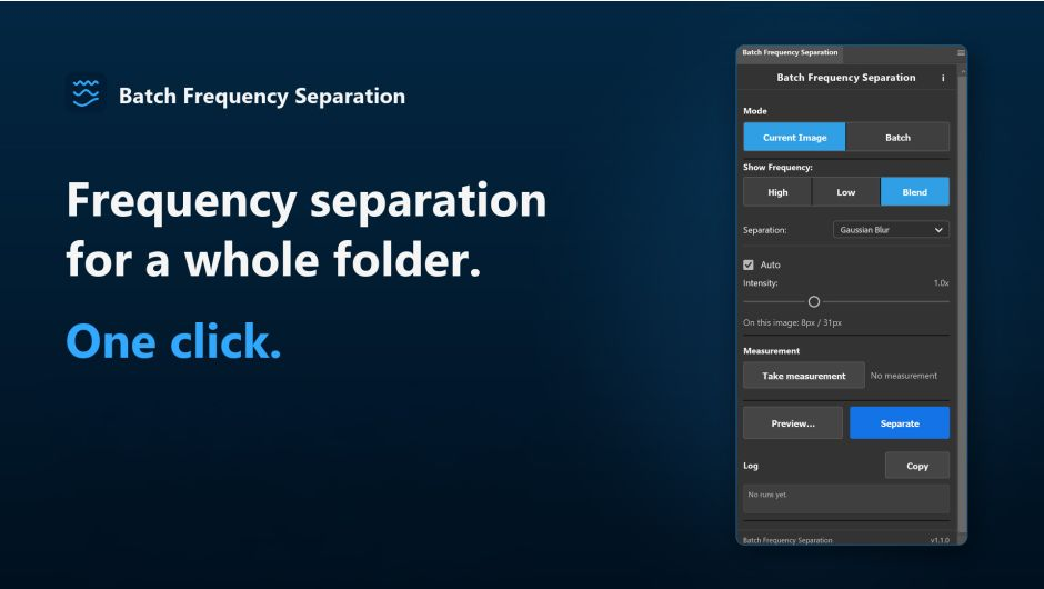 Batch Frequency Separation v1.10 for Photoshop – أداة تنقيح الصور للفوتوشوب