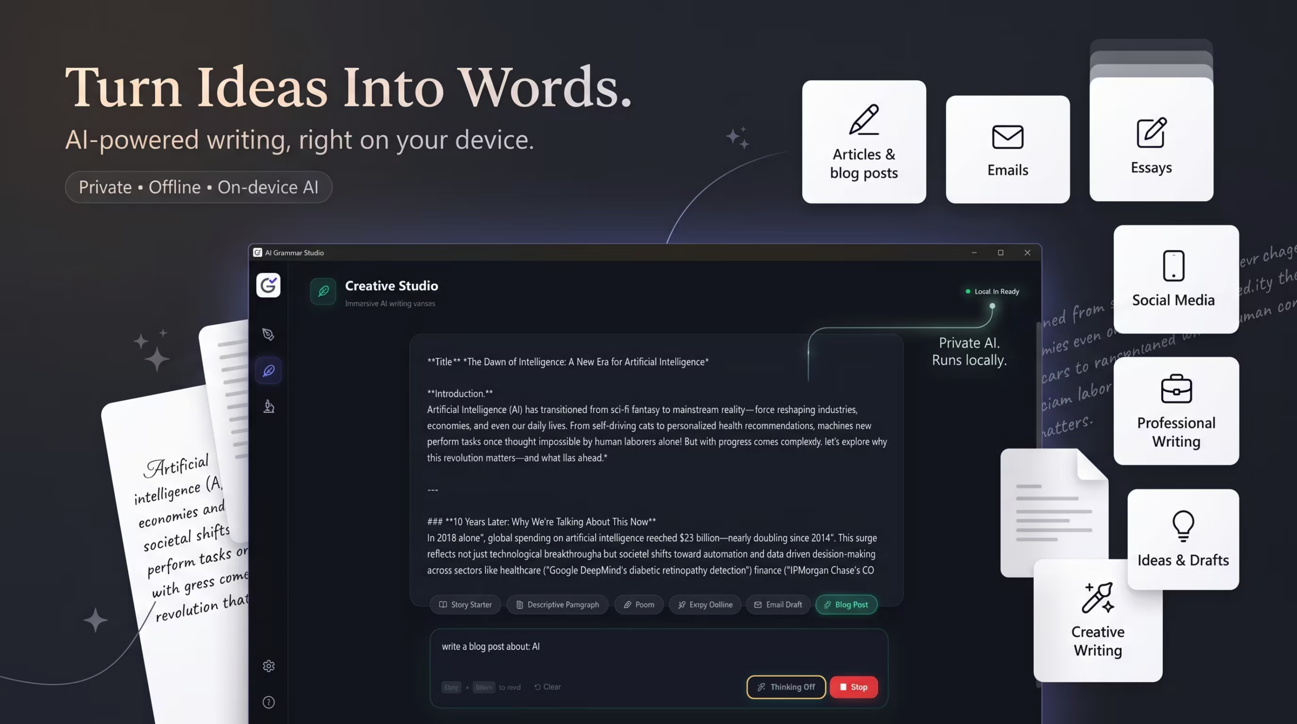 AI Grammar Studio 1.4.0 – مساعد كتابة ذكي يعمل بدون إنترنت 5 AI Grammar Studio 1.4.0 – مساعد كتابة ذكي يعمل بدون إنترنت