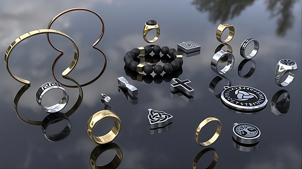 Minimal Man Jewelry with Rhino