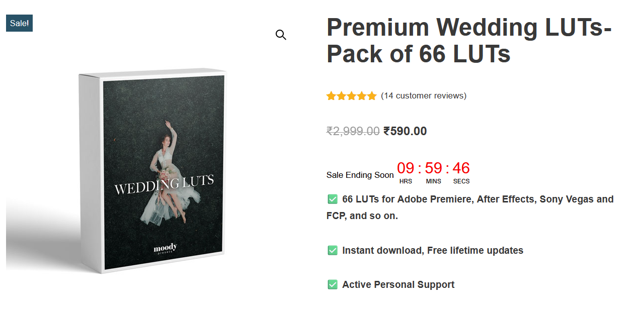 Moody Presets Premium Wedding LUTs – 66 LUTs