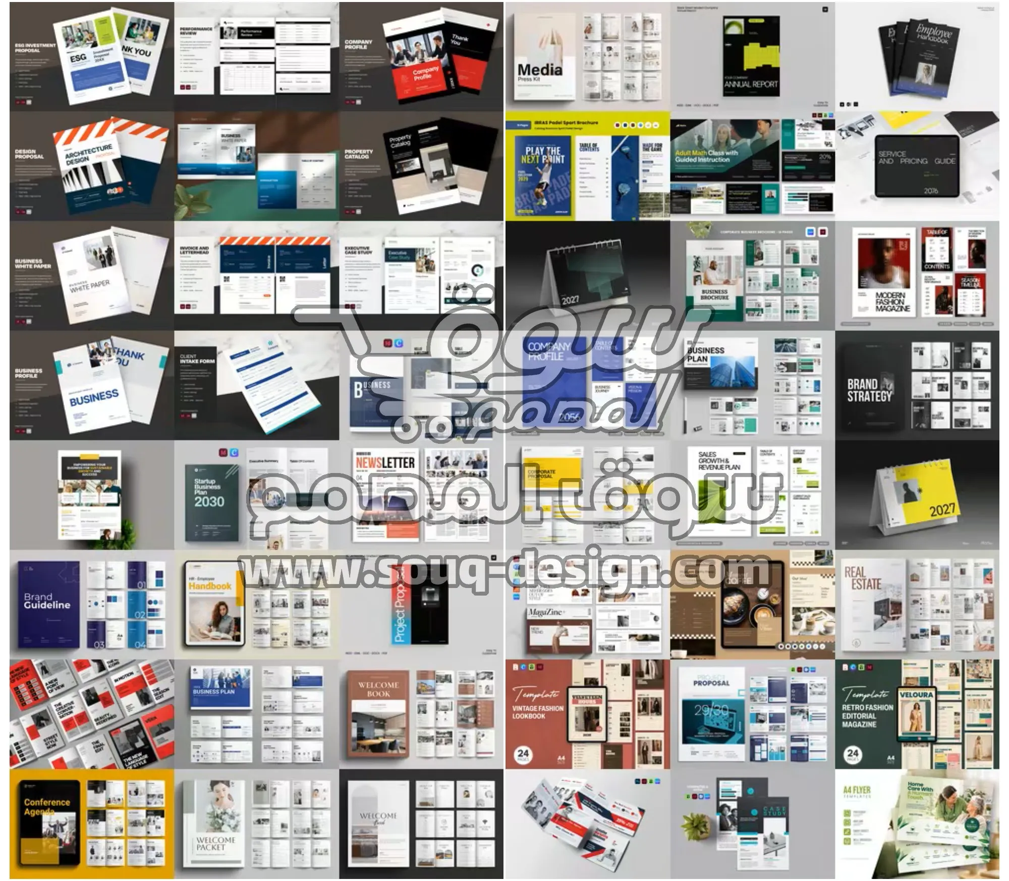 48 قالب Adobe InDesign احترافي – حزمة 24-in-1 Ultimate Templates Vol. 9 وVol. 10