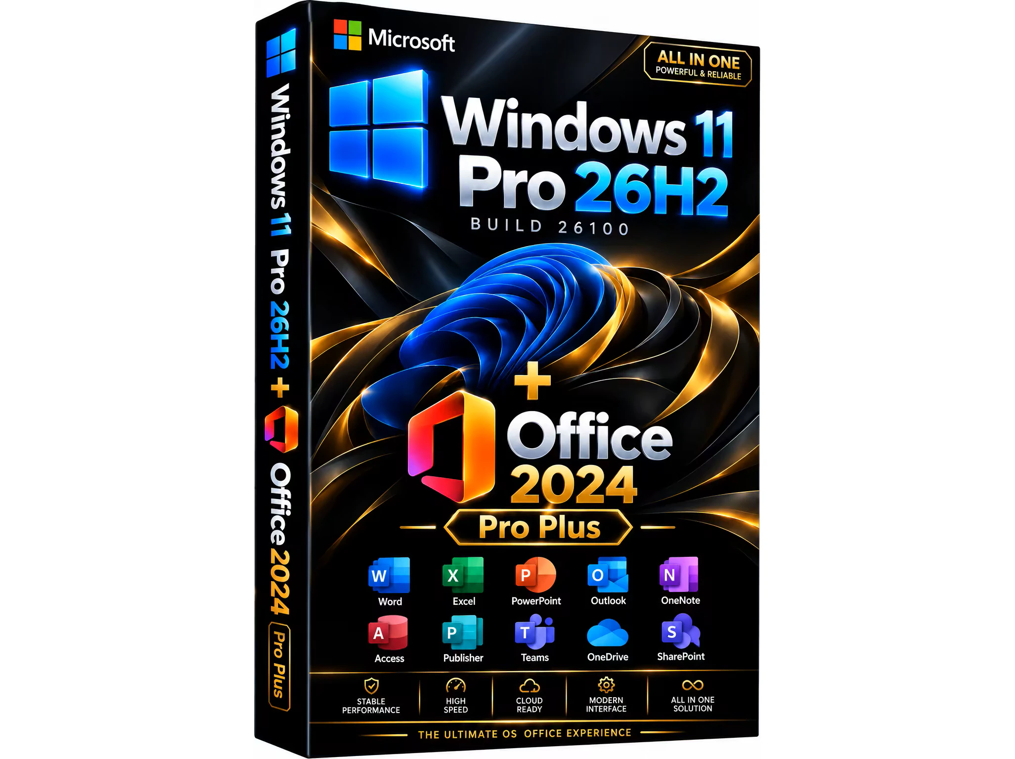 Windows 11 Pro 26H2 Build 26300.9550 مع Office 2024 Pro Plus