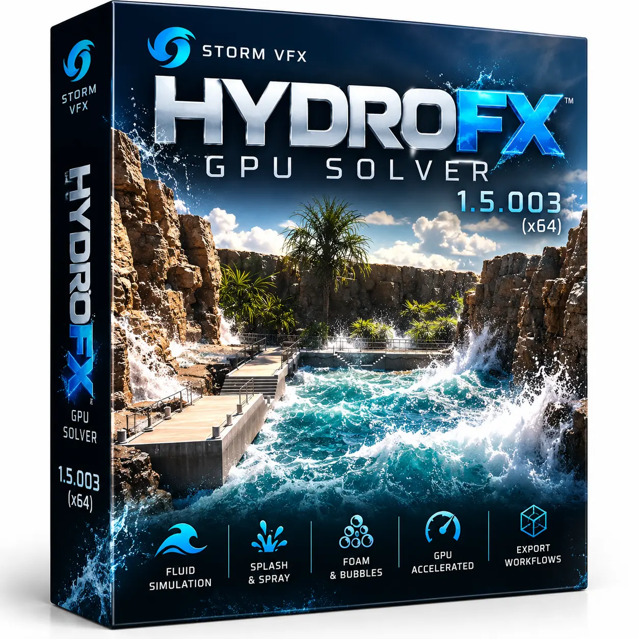 HydroFX GPU Solver v1.5.003 (x64) – محاكاة السوائل والمياه