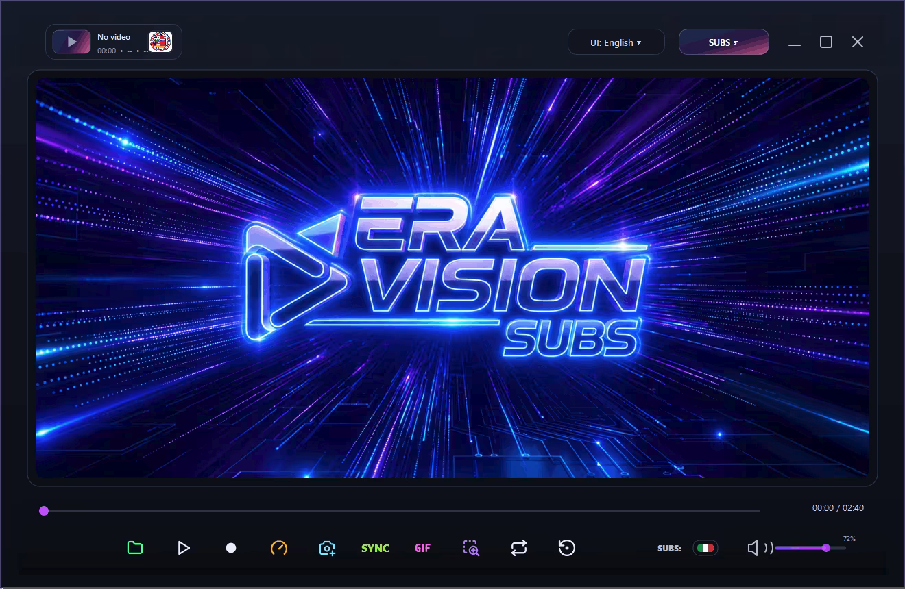 ERA VISION SUBS 1.0.0 – مشغل فيديو بالذكاء الاصطناعي لإنشاء وترجمة الترجمة محليًا