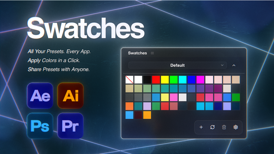 Aescripts Swatches v1.0.4 – إدارة لوحات الألوان في After Effects وPhotoshop وIllustrator وPremiere Pro