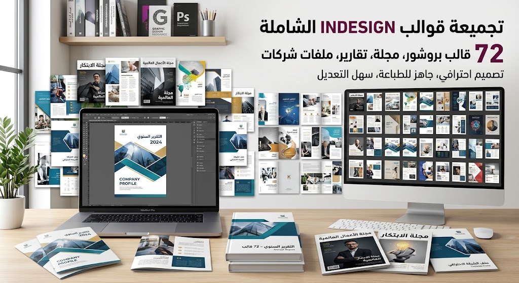 تجميعة قوالب InDesign – 72 قالب بروشور ومجلة وتقارير وملفات شركات 7 تجميعة قوالب InDesign – 72 قالب بروشور ومجلة وتقارير وملفات شركات