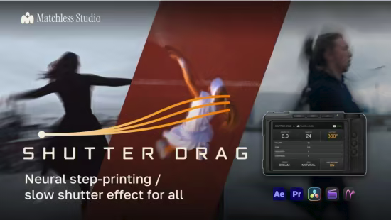 Shutter Drag V0.7.2 for DaVinci Resolve | تأثير شاتر دراج لـ OFX 4 Aescripts Shutter Drag For Adobe v1.1.1 | إضافة تأثير شاتر دراج